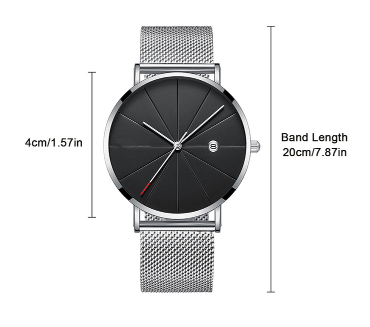 RELOJ ACERO INOXIDABLE CON CALENDARIO