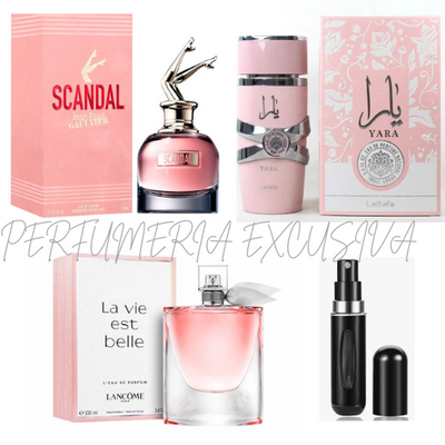 Yara,Scandal, La Vie Est Belle+perfumero
